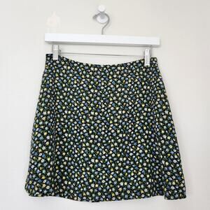 Vintage 90s Black Ditsy Floral Mini Skirt High Rise Vintage Z.Z. Michael’s 2